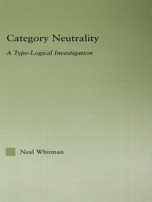 cover image of Category Neutrality